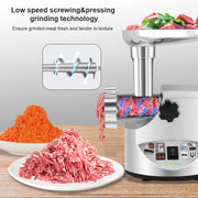 Meat grinder - Electric meat grinder - Sausage grinder - Food processor - 3000W - 220V - 1.2 kg - Silver