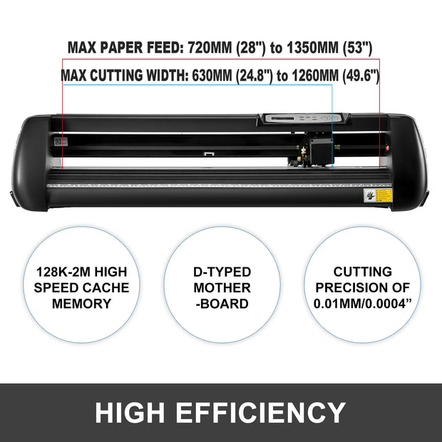 Vinyl Snijplotter - Handmatig - 28 inch papierinvoer - met COMPIM & USB-poorten - of Advertentie Ambachtelijk Ontwerp Knippen Etc. - QUORE