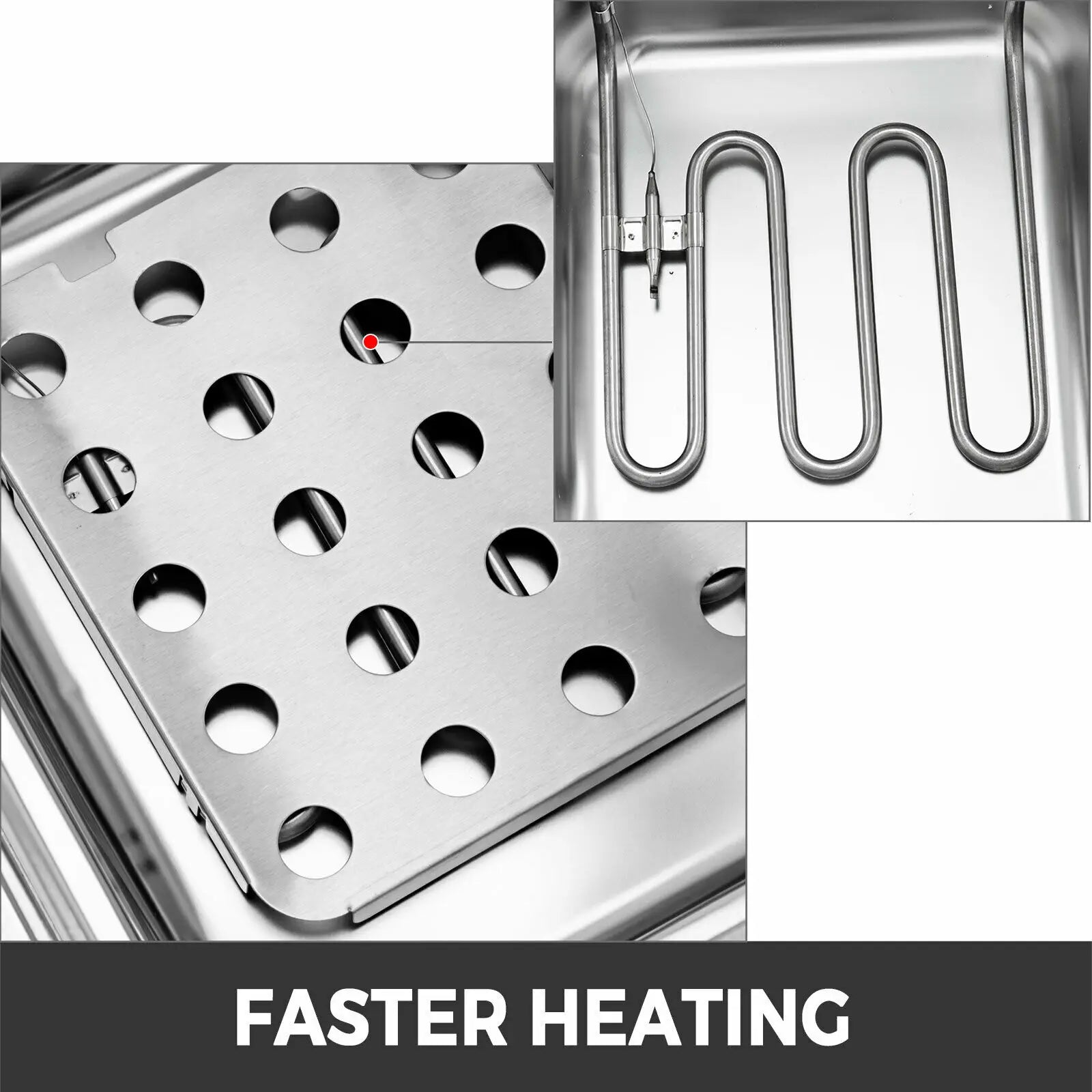 Dubbele Frituurpan - Frituurpannen - Horeca Friteuse - 20L - 6000W - Instelbare Thermostaat - RVS - 2 Tanks - Snelle Verwarming - Voor Horeca - en Thuisgebruik - QUORE