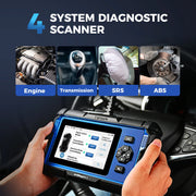 Topdon - OBD2 Scanner - Diagnose Computer - Smart Diagnostic Tool - Fout Verwijderen - Professionele Auto Diagnose Tool - ABS Airbag Olie EPB DPF TPMS BMS Reset - Zwart