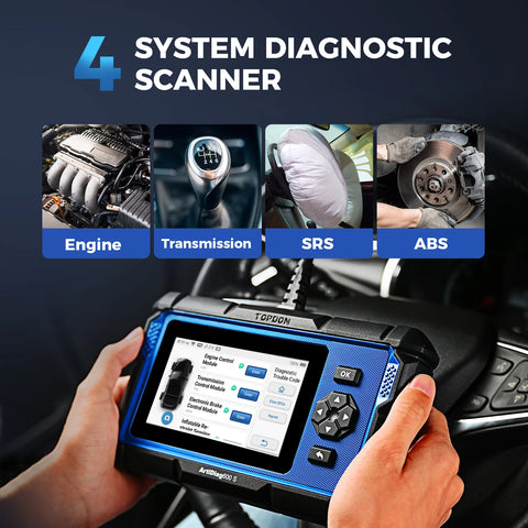 Topdon - OBD2 Scanner - Diagnose Computer - Smart Diagnostic Tool - Fout Verwijderen - Professionele Auto Diagnose Tool - ABS Airbag Olie EPB DPF TPMS BMS Reset - Zwart