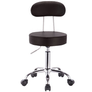 Office Chair - Chairs - Salon Chair - Adjustable Height - Ergonomic Style - Backrest - Faux Leather - 360° Rotation - Swivel - Comfortable - Black