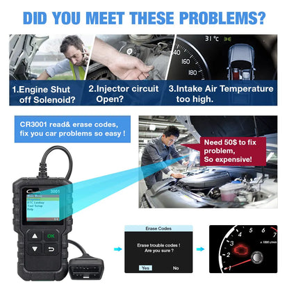 OBD Scanner - OBD2 - Auto Scanner - Auto uitlezen - Diagnose Apparatuur voor Auto's - OBD2 Auto Diagnose Scanner - Check Engine Reader - Multitaal - Gratis Updates - QUORE