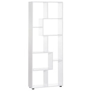 Vertical Bookcase - Storage Cabinet - Bookcase - Shelving Unit - 8 Compartments - Modern - E1 Chipboard - Freestanding - 70x24x178 cm - White