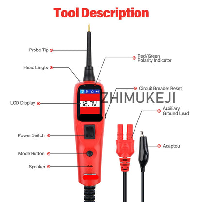 Auto Circuit Tester - Diagnosecomputer - Auto Uitlezen - Storing Verwijderen - Accutester 12V/24V - Diagnose apparatuur voor auto's - Power Probe Circuit Tester Kit - Elektrisch geïntegreerd auto-accusysteem diagnosetool - QUORE