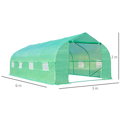 Tuinkas – Kweekkas – Groentekas – Plantenkas – Kas – Stevig Stalen Frame – UV-Bestendige Waterdichte PE Hoes 600x300x200 cm