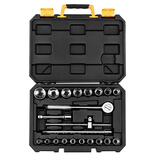 Deko - Gereedschapskoffer - 22-delig - Gevuld - Gereedschap - Gereedschapsset - Professionele autoreparatiegereedschapsset - Autoratelsleutel - Schroevendraaierdop - Monteursgereedschapsset