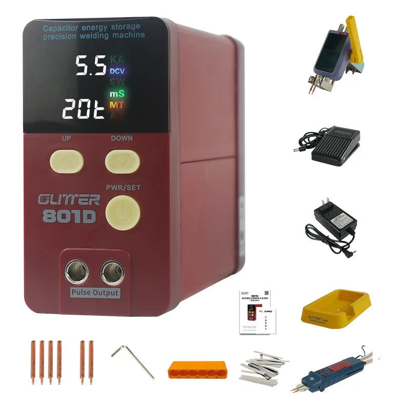 Spotweldapparaat – Spotlasapparaat – Mini Lasmachine – Precisielas – Dun Metaal – 1800A Piekstroom – Compact 3,5 Kg