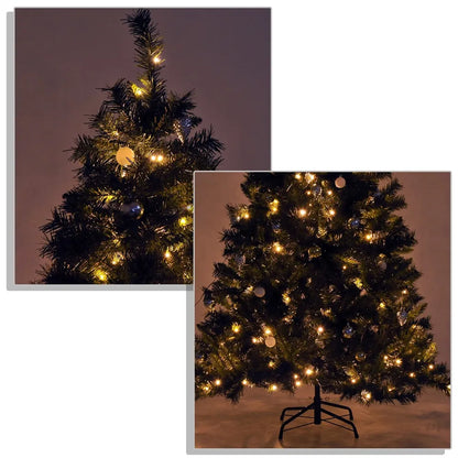 Homcom - Kunstkerstboom - Kunststof kerstboom - Triumph Tree - PVC bladboom - Voor huisdecoratie, tuin, winkelcentrum en restaurant - 1,8 m - Groen - QUORE
