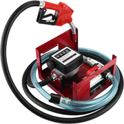 Dieselpomp - Verwarmingsoliepomp - Diesel- en brandstoftransfertpomp - 220V - 155W - 40L - 2800RPM - Olieaanzuigpomp - Zelfaanzuigend - Tellerautomatische pomp - Rood