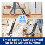 Cordless Stick Vacuum Cleaner - Stick Vacuum Cleaner - Vacuum Cleaner - Cordless Stick Vacuum Cleaner - Powerful Suction - HEPA Filter - 220W - 4000mah - 2-in-1 wet-dry vacuum cleaner - Black/White