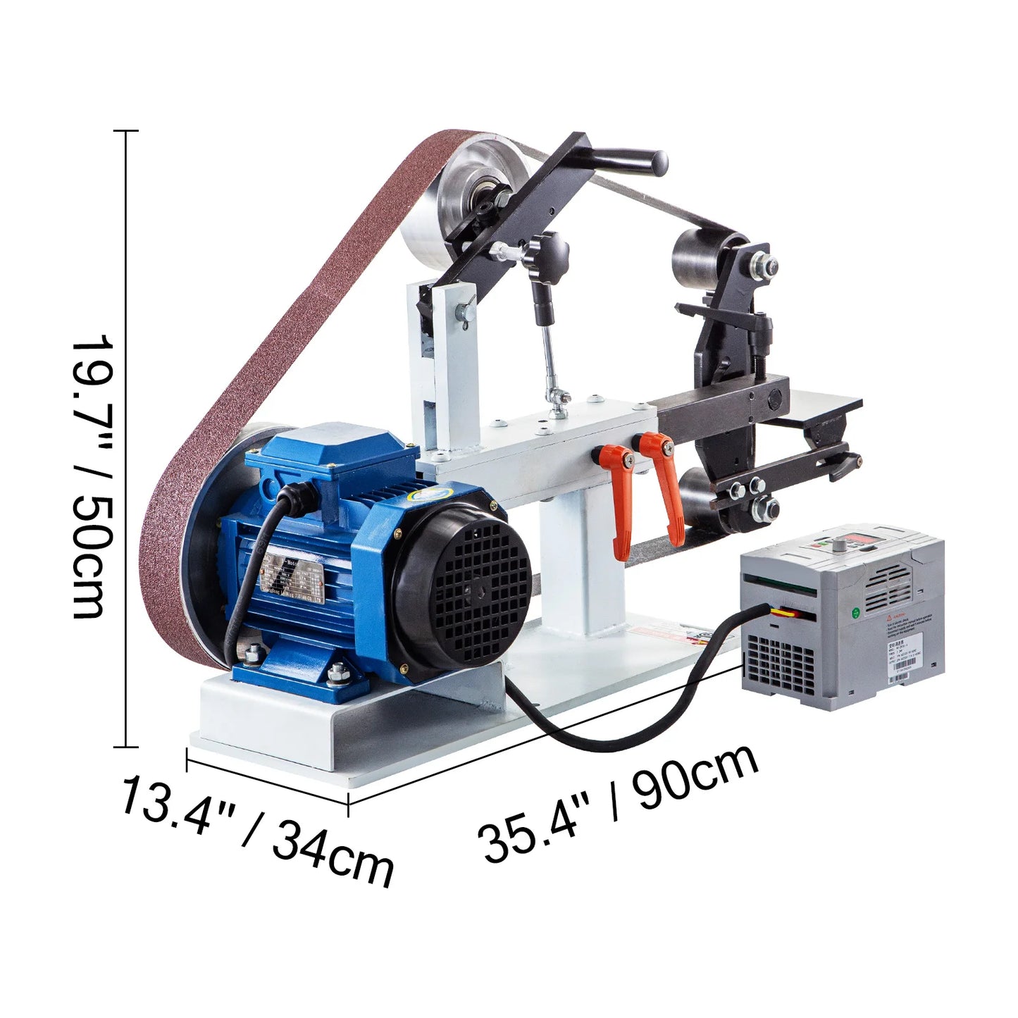 VEVOR 1.5KW Belt Grinder Machine 2 x 82in Variable/Constant Speed 3 Mode Electric Belt Sander for Tool Polishing Knife Making