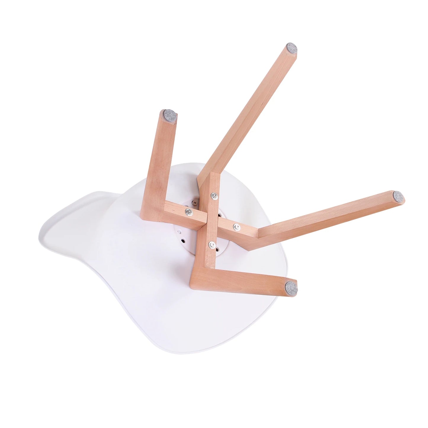 Eetkamerstoelen Set van 6 – Stoelen – Kuipstoelen – Design Stoelen – Dining Stoelen – Mid-Century Modern – Kunststof Kuip – Massief Beukenhout Poten