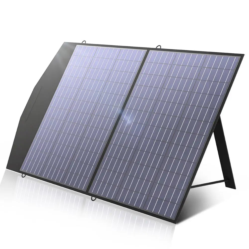 ALLPOWERS Foldable and Portable Solar Panel 100 / 200W Solar Battery Charger，Outdoor Emergency Backup Power for Powerstation etc - QUORE