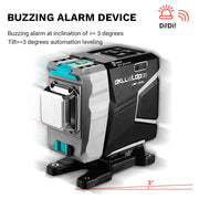 DKLL12tdP02 - 12 Lines 4d Laser Level - Green Line Self-Leveling - 360 Horizontal And Vertical - Super Powerful Laser Level - Wavelength 520nm - High-Precision