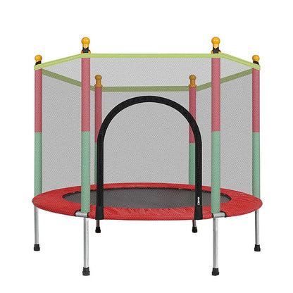 Mini Trampoline - Fitness Trampoline - voor Kinderen - Veiligheidsnet - Indoor Sport - Max. Gewicht 100KG - Rood