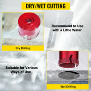 Vevor - Hole Saw - Hole Saw Set - Hole Drill Set - 20mm-68mm Dry/Wet Cutting M14 Mounting Thread Drilling Tiles Granite Marble Porcelain