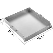 BBQ Grill - Grill Rotisserie Kit - Grillset - Draagbaar - Kampvuurkookuitrusting - 18x16 Inch - voor Buiten Kamperen BBQ Grillen Koken Pannenkoeken Spek Ei - Zilver