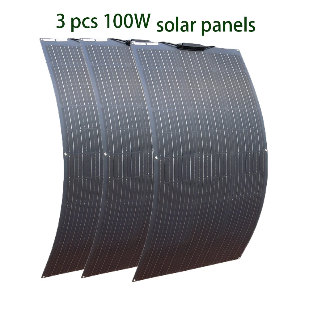 Zonnepaneel - Zonnepanelen - Monokristallijn - 300W - Flexibel - Buigzaam Waterdicht - voor Camper - Boot - Caravan - Outdoor en Off-Grid