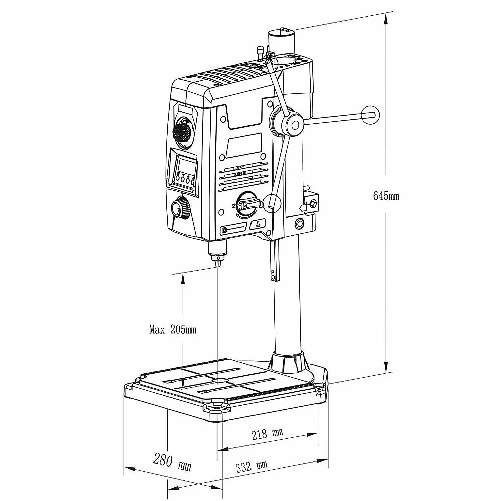 Mini Boormachine – Mini Boor – Elektrische Boormachine – Handboormachine – Precisieboor – 800W Motor – Laserfocus - QUORE
