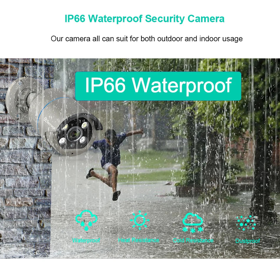 Beveiligingscamera Systeem – Camerabewaking – CCTV Camera – Bewakingscamera – IP Camera – 8-Kanaals PoE NVR – 4MP Resolutie & AI Gezichtsdetectie - QUORE