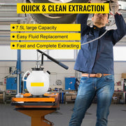 Transmission Fluid Pump - ATF Fluid Transfer Filler - 7.5L - with Control Valve - 15 Common Adapter Set - for Oil Change - White