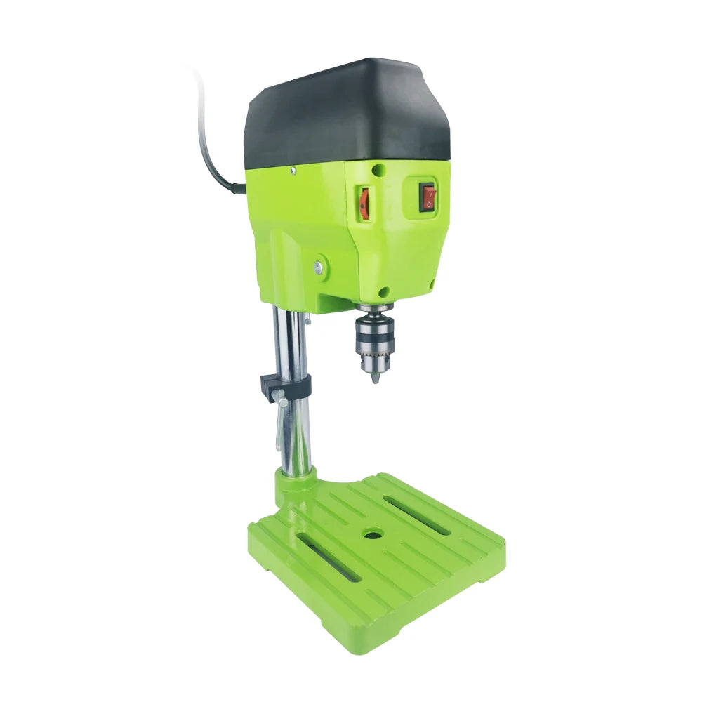 BG-5166A - Tafelboormachine - Variabele Snelheid - Werktafel - kantelbaar - Dieptestop - Kolomboormachine - Tafelkolomboormachine - 480W - 1-10mm - 60Hz - Groente - QUORE