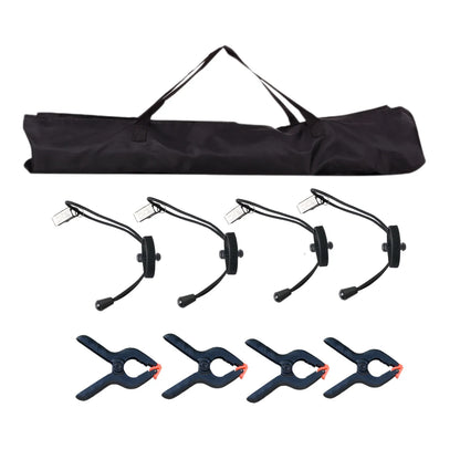 Lacyfans- Achterdoek Stand Kit - 200x200cm - Fotografie Achterdoek Stand Verstelbaar - Fotografie Achtergronden - Aluminium - Zwart - QUORE