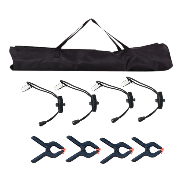 Lacyfans- Achterdoek Stand Kit - 200x200cm - Fotografie Achterdoek Stand Verstelbaar - Fotografie Achtergronden - Aluminium - Zwart