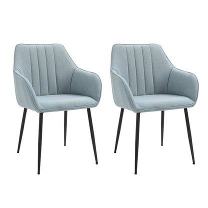 Eetkamerstoelen – Eetkamerstoel Set – Stoelen Voor Aan Tafel – Linnen Stoel – Ergonomische Rugleuning – Ademend Linnen