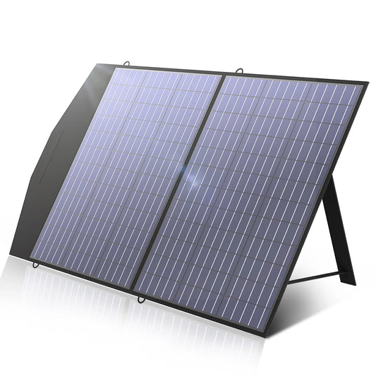 ALLPOWERS Portable Solar Panel 18V Foldable Solar Panel Kit with Solar Output Waterproof IP66 Solar Charger for RV Laptops Camp - QUORE