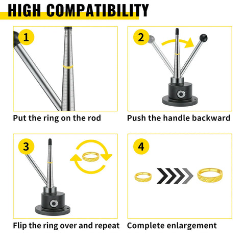 Jewelry Making - Jewelry - Ring Adjuster - Ring Stretcher - Ring Enlarger - 1-14 Adjustment Tool - For Processing Solid Gold Platinum