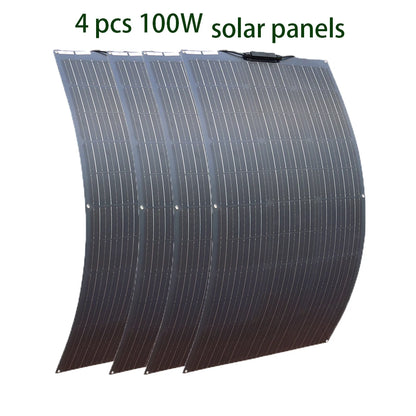 Zonnepaneel - Zonnepanelen - Monokristallijn - Flexibel - Buigzaam - 400W - Waterdicht - voor Camper - Boot - Caravan - Outdoor en Off-Grid