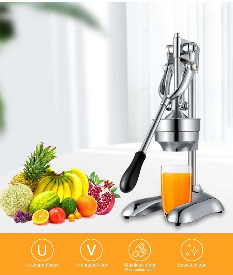 Citruspers – Juicer - Citruspers Handmatig -  Sinaasappelpers - Limoenpers - Voor Thuis & Commercieel Gebruik - QUORE