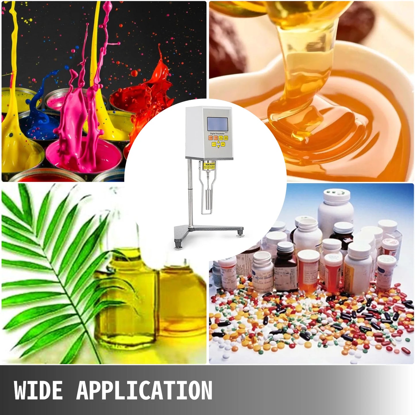 Digitale Rotary Viscometer – Viscosimeter – Viscositeitmeter – Vloeistofmeter – Meetinstrument – LCD Scherm Met Backlight – Automatische Rotor- En Snelheidsselectie