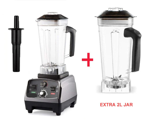 Blender - Blender Smoothie - Smoothie Maker - Foodprocessor - 2200W - Soepmaker - met Timer - 2L BPA-vrije Mengkan - Met Extra Pot - QUORE