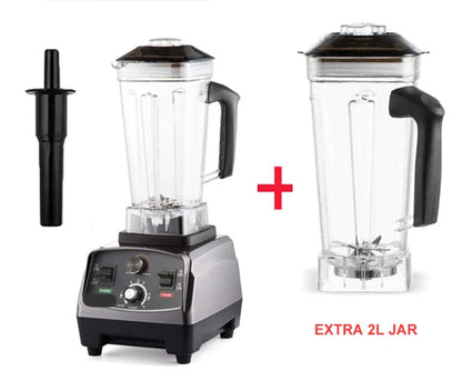 Blender - Blender Smoothie - Smoothie Maker - Foodprocessor - 2200W - Soepmaker - met Timer - 2L BPA-vrije Mengkan - Met Extra Pot - QUORE