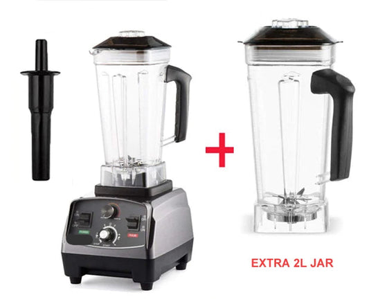 Blender - Blender Smoothie - Smoothie Maker - Foodprocessor - 2200W - Soepmaker - met Timer - 2L BPA-vrije Mengkan - Met Extra Pot - QUORE