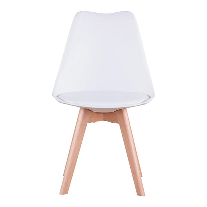 Eetkamerstoelen Set van 6 – Stoelen – Kuipstoelen – Design Stoelen – Dining Stoelen – Mid-Century Modern – Kunststof Kuip – Massief Beukenhout Poten