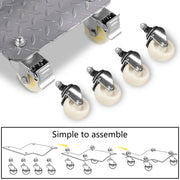 Vevor - Handtrailer Boot - Voertuig Positionering Wiel Dollies - 680Kg Per Dolly - 2Pcs - Band Auto Wiel Dollies - Auto Skate Dolly - Van Positionering Garage Jac - Zilver