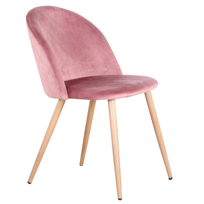 Eetkamerstoelen – Stoelen – Fluwelen Stoelen – Velvet Stoelen – Set Van 6 – Zacht Fluweel – Metalen Pootjes