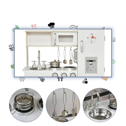 Houten Kinderkeuken – Speelkeuken – Kinderkeukentje – Keukentje Voor Kinderen – MDF En Dennenhout – Inclusief Accessoires – EN71 Veiligheid