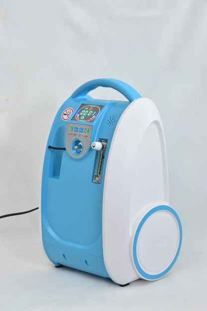 Draagbare Zuurstofconcentrator – Mobiele Zuurstofapparaat – Zuurstoftherapie Machine – Medische Zuurstofgenerator – Zuurstofinhalator – Instelbare Zuurstofstroom 1-5L/min – Stil en Compact Design - QUORE