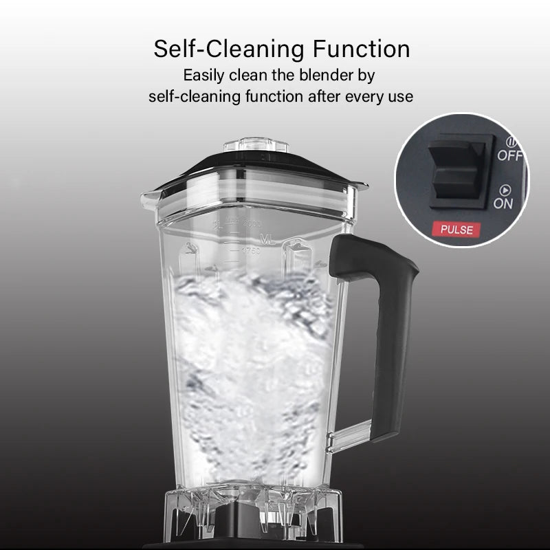 Blender - Smoothie Maker - Blender Smoothie - Foodprocessor - 2200W - 2L - BPA-vrije - Zes Mesbladen - Ice Crusher - Standaard