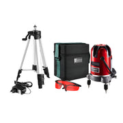 Laser Level - Self-leveling - 5-line - 6-point - Red laser level - Self-leveling - Higher visibility, accurate - Horizontal and vertical adjustment - With tripod - Red