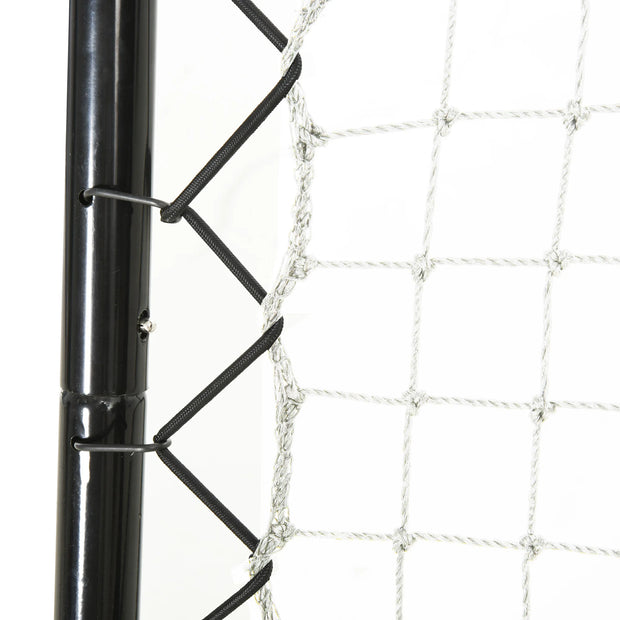 Football Goal - Football Net For Football - Goal Post - Junior Sports Training - Adjustable - Foldable - Portable - Football Net For Kids - 5 Level Angle - Black