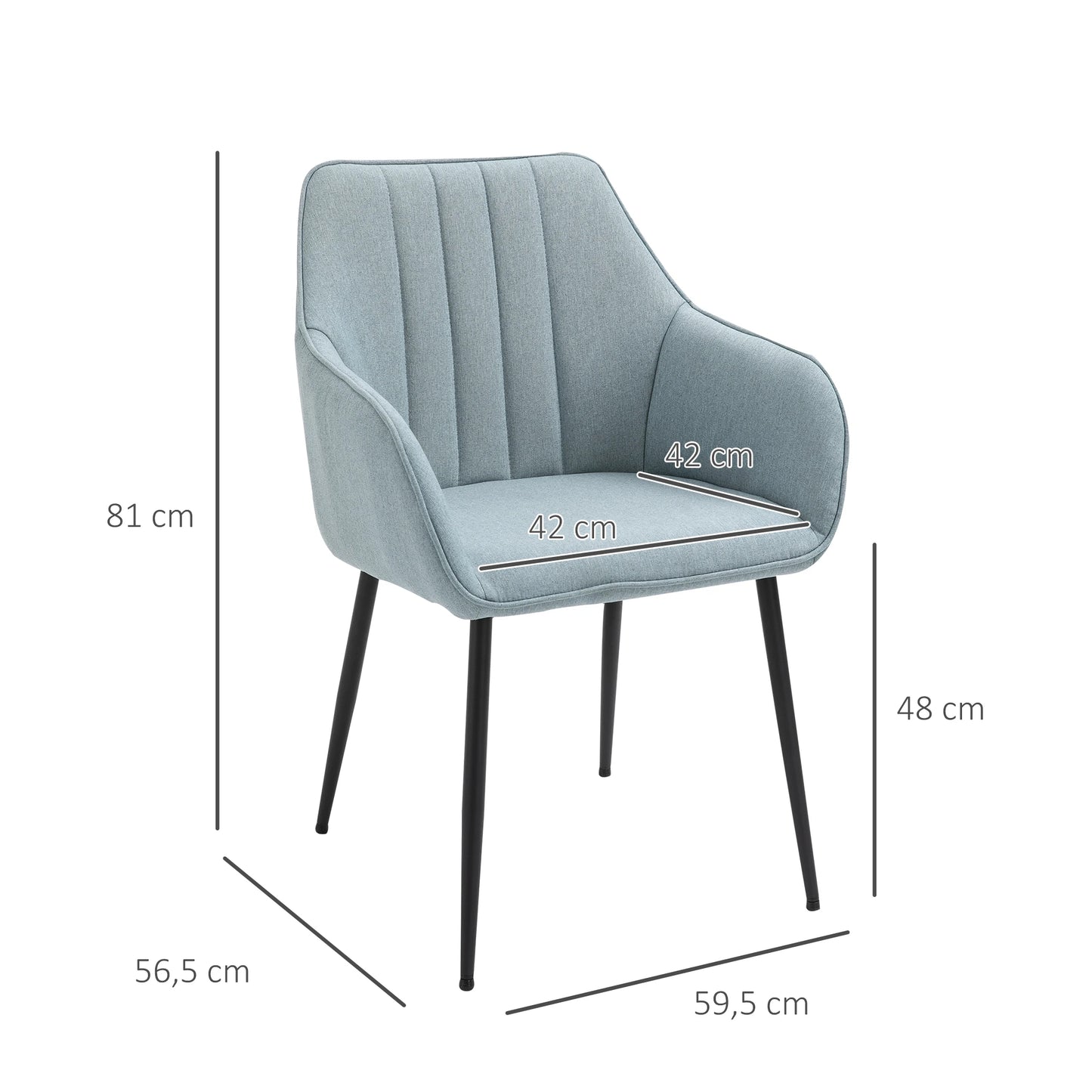 Eetkamerstoelen – Eetkamerstoel Set – Stoelen Voor Aan Tafel – Linnen Stoel – Ergonomische Rugleuning – Ademend Linnen