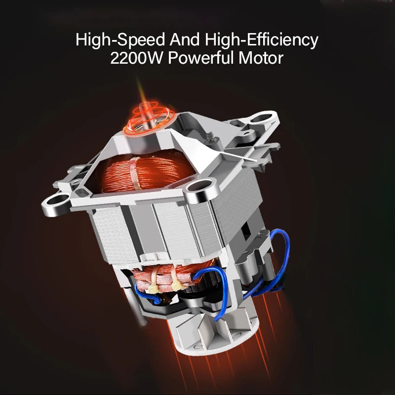 Blender - Smoothie Maker - Blender Smoothie - Foodprocessor - 2200W - 2L - BPA-vrije - Zes Mesbladen - Ice Crusher - met Extra Pot