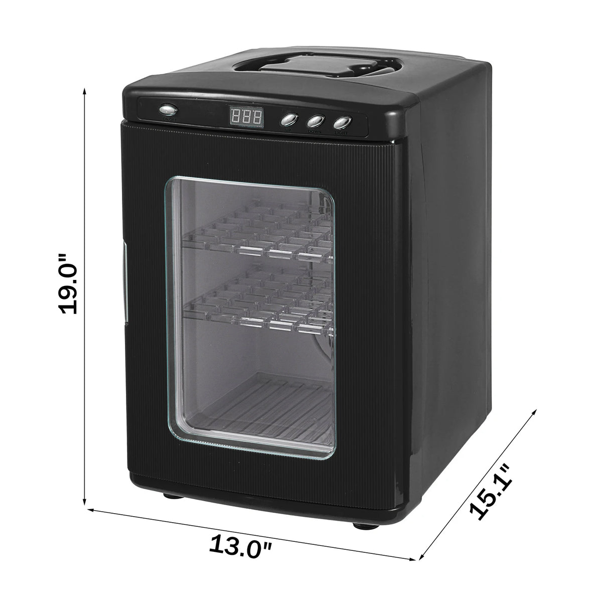 Reptielen Broedmachine - Egg Incubator - Ei incubator - 25L - Koeling En Verwarming - 5-60 °C - 110V A - 12V DC - Zwart - QUORE