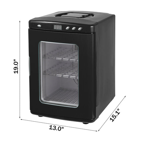Reptielen Broedmachine - Egg Incubator - Ei incubator - 25L - Koeling En Verwarming - 5-60 °C - 110V A - 12V DC - Zwart - QUORE